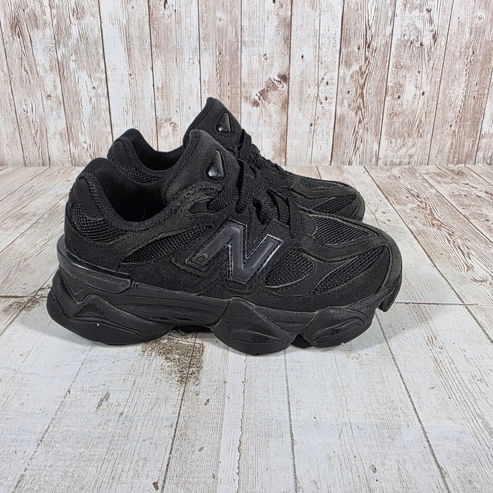 New Balance 9060 Triple Black Kids Sneakers PC9060BB Size 13 US Boy